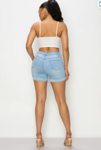 Distressed Women's Demin Jean Shorts