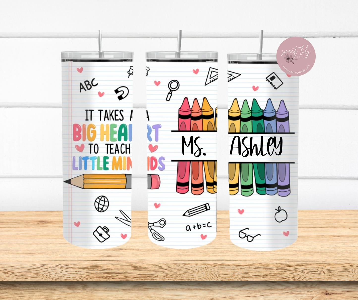 Custom Teacher 20 oz. Skinny Tumbler