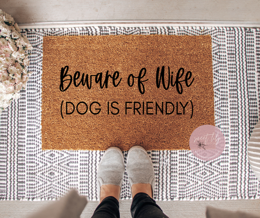 Be Aware of Wife Door Mat