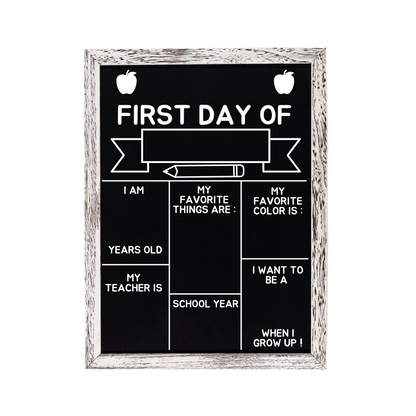 First Day of School Chalkboard Sign 12" x 16"