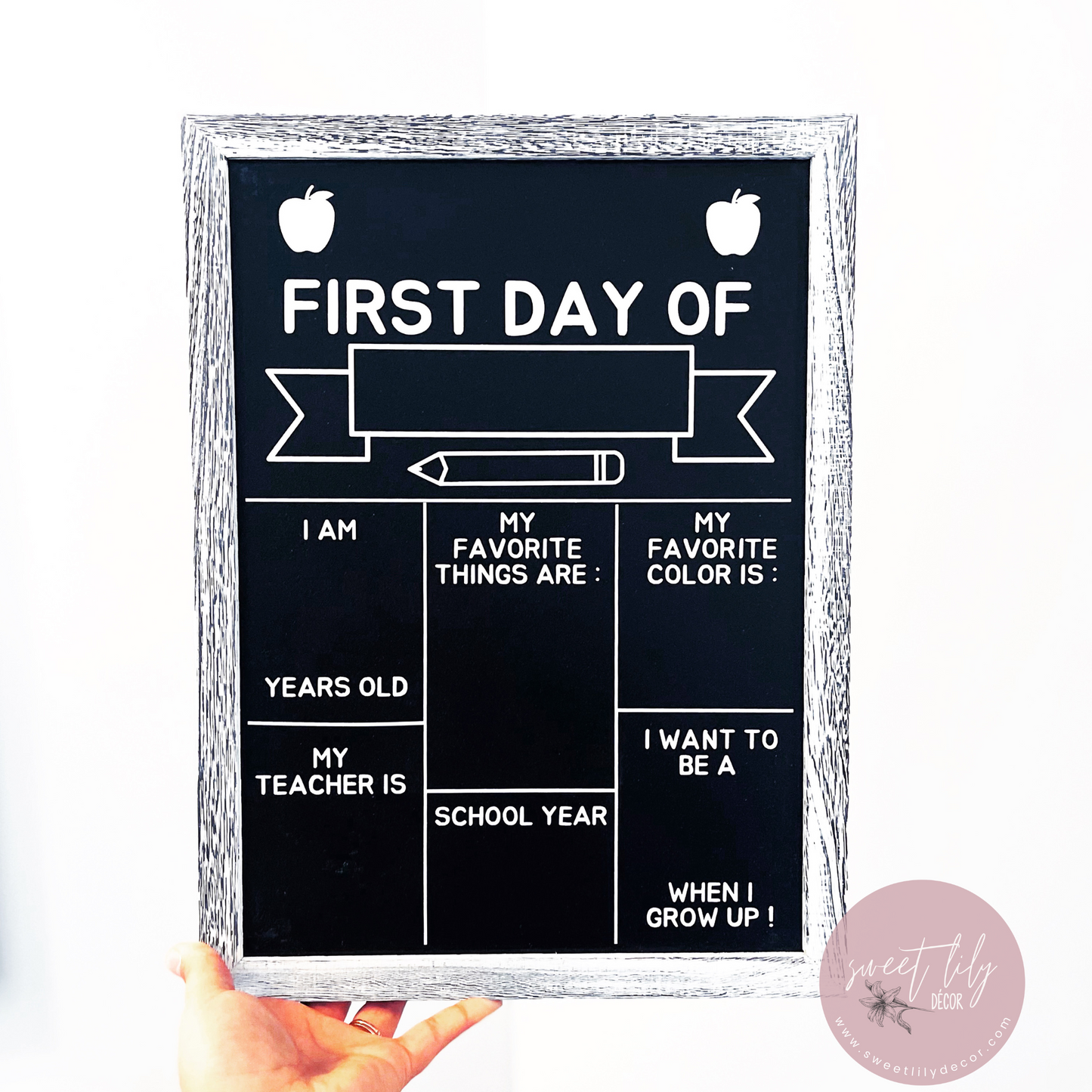 First Day of School Chalkboard Sign 12" x 16"