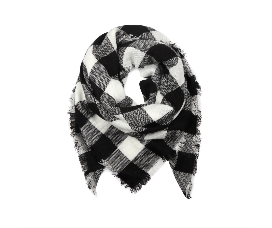 Plaid Oversized Blanket Scarves
