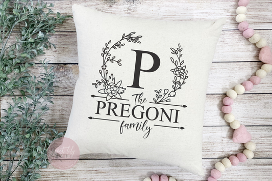 Personalized Family Throw Pillow