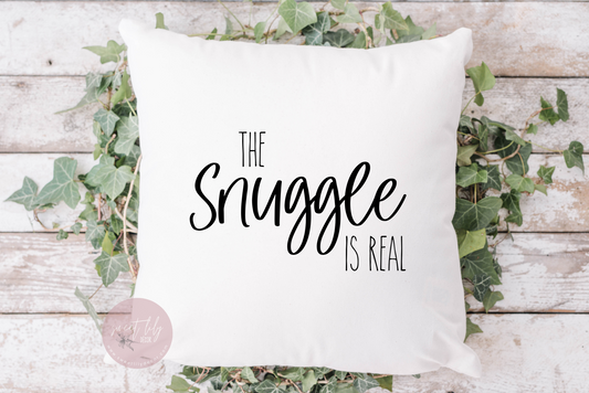 The Snuggle Is Real Throw Pillow