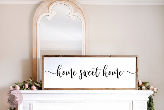 Home Sweet Home Wood Sign 12x36