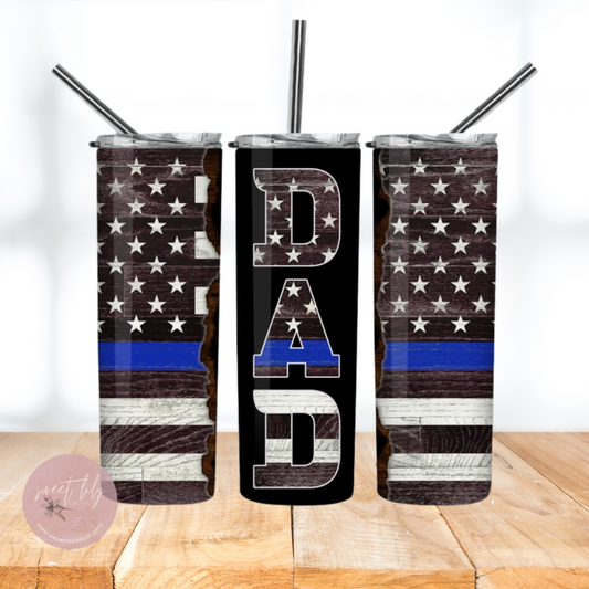 Police Dad 20 oz. Skinny Tumbler