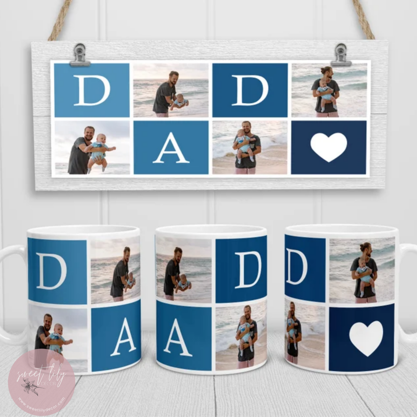 Dad Photo Collage Mug