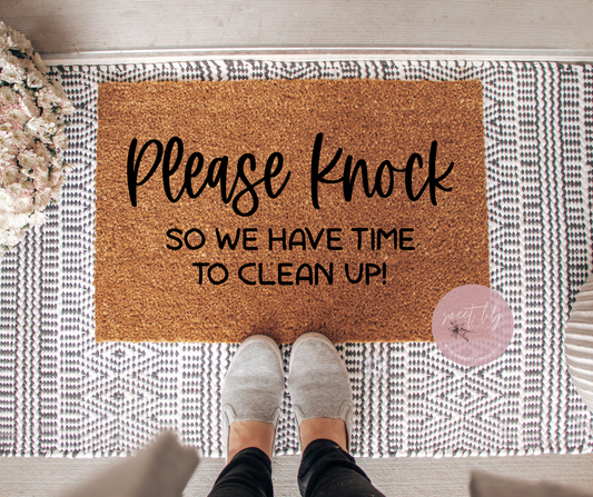 Please Knock Door Mat